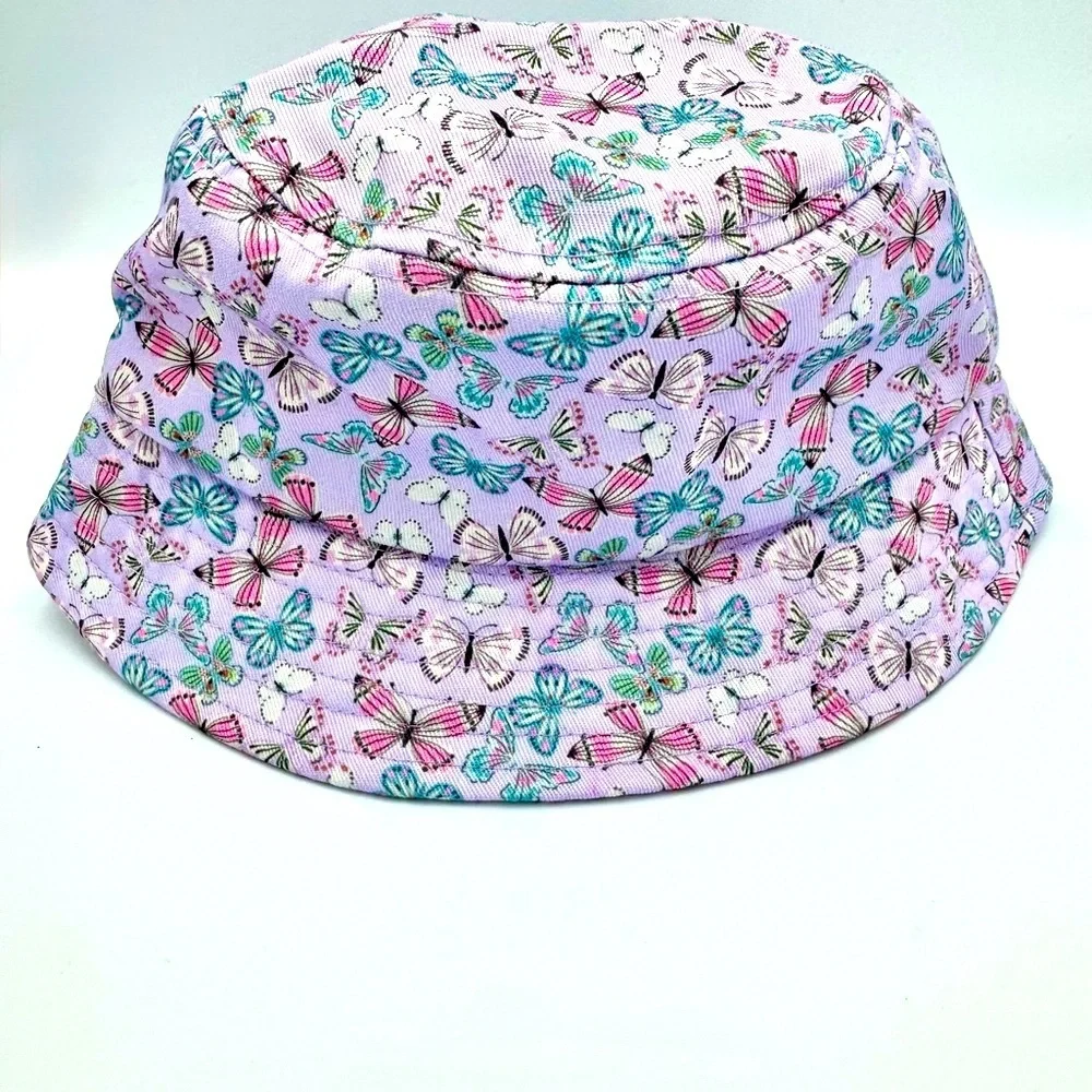 Claire's Club Purple Butterfly Bucket Hat